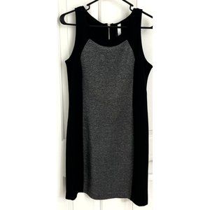 Kensie Gray and Black Tank Dress with Zipper in Back Size Medium